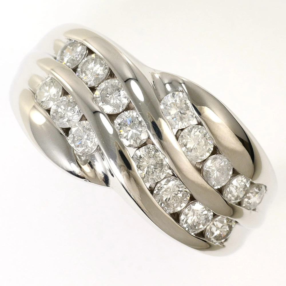 PT850 Platinum Ring, 1 Diamond (1.06ct), with Certificate of Authenticity, To...